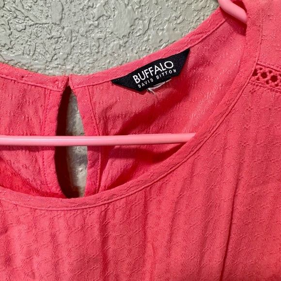 Buffalo David Bitton Coral Tie-Front Blouse - Picture 2 of 3